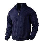 Jacquard Knit Quarter Zip