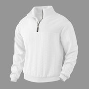Jacquard Knit Quarter Zip