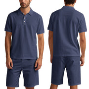 Loose Fit Linen Shirts & Shorts Set