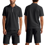 Loose Fit Linen Shirts & Shorts Set