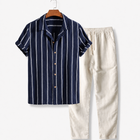 Striped Blue/White