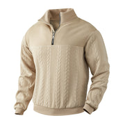 Jacquard Knit Quarter Zip