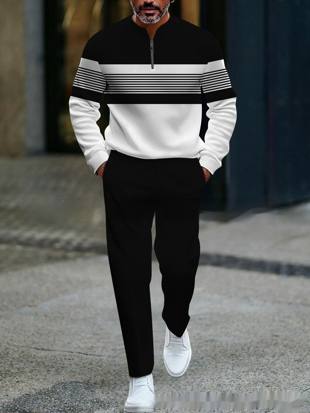The Noir Quarter-Zip Set