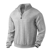 Jacquard Knit Quarter Zip
